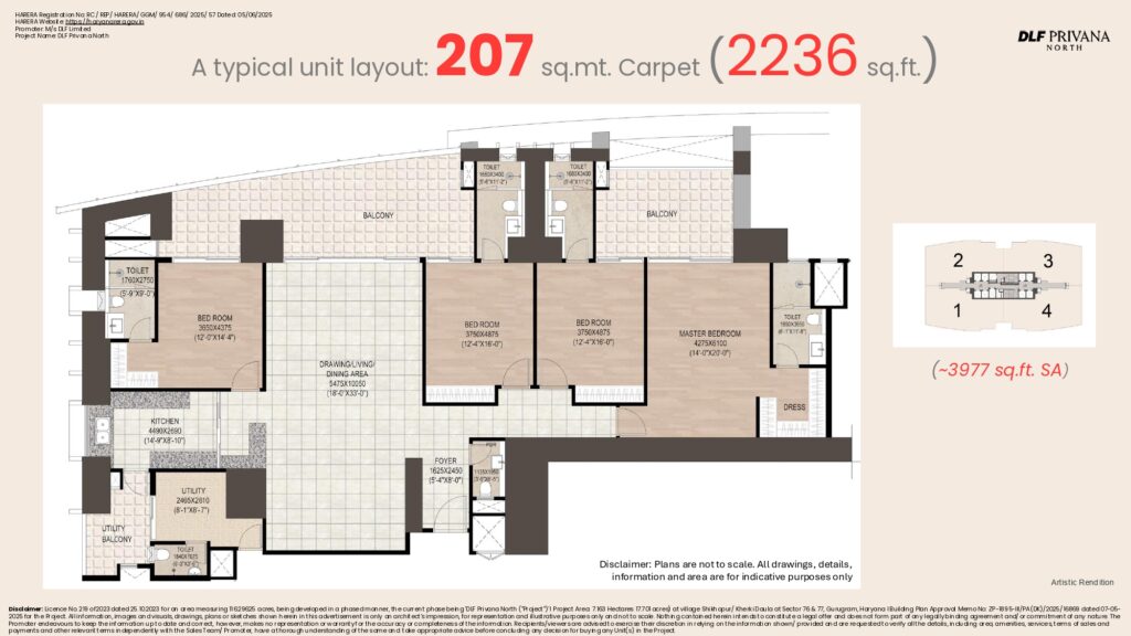 DLF PRIVANA NORTH fLOOR pLAN