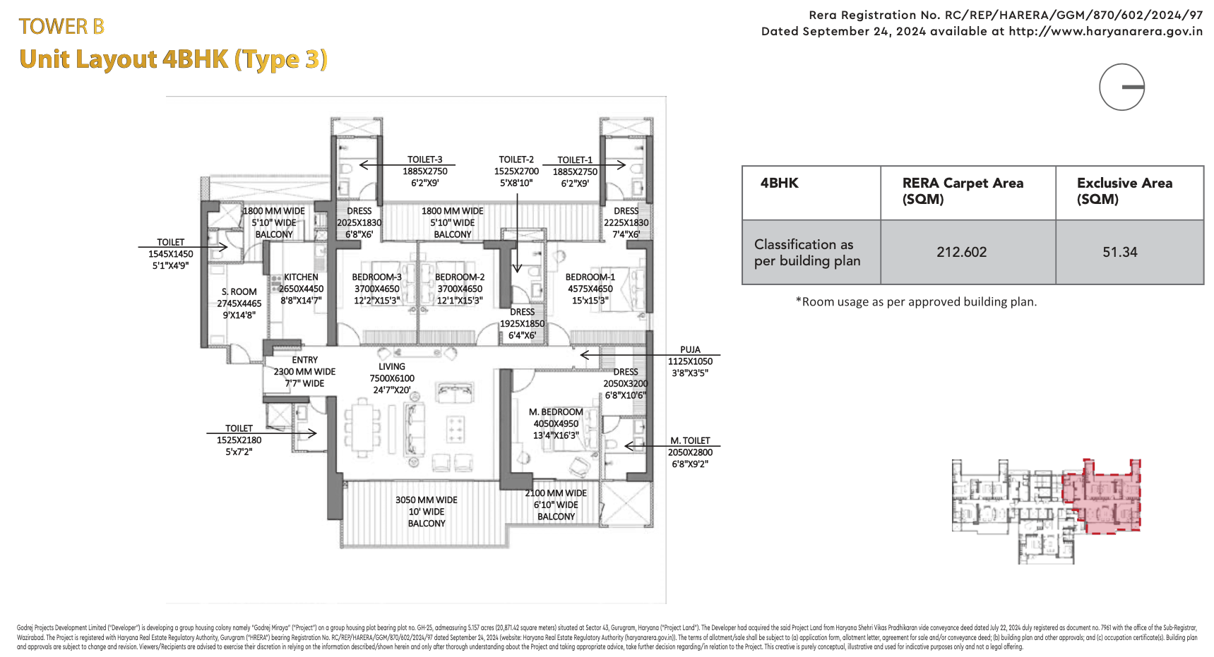 4BHK Tower B Type 3-min