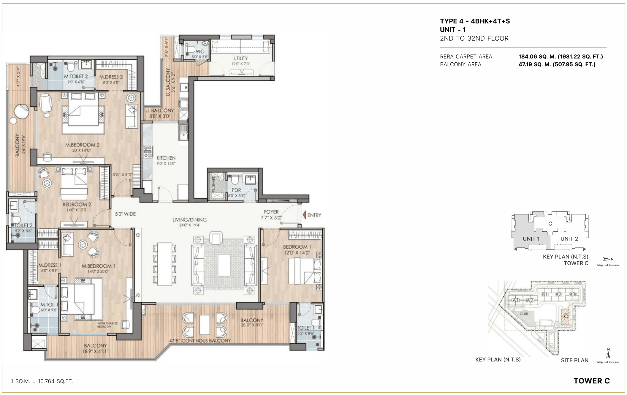 Puri Diplomat Enclave 4bhk-min