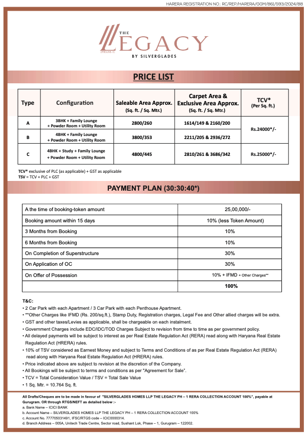Silverglades The Legacy in Sector 63A, Gurgaon