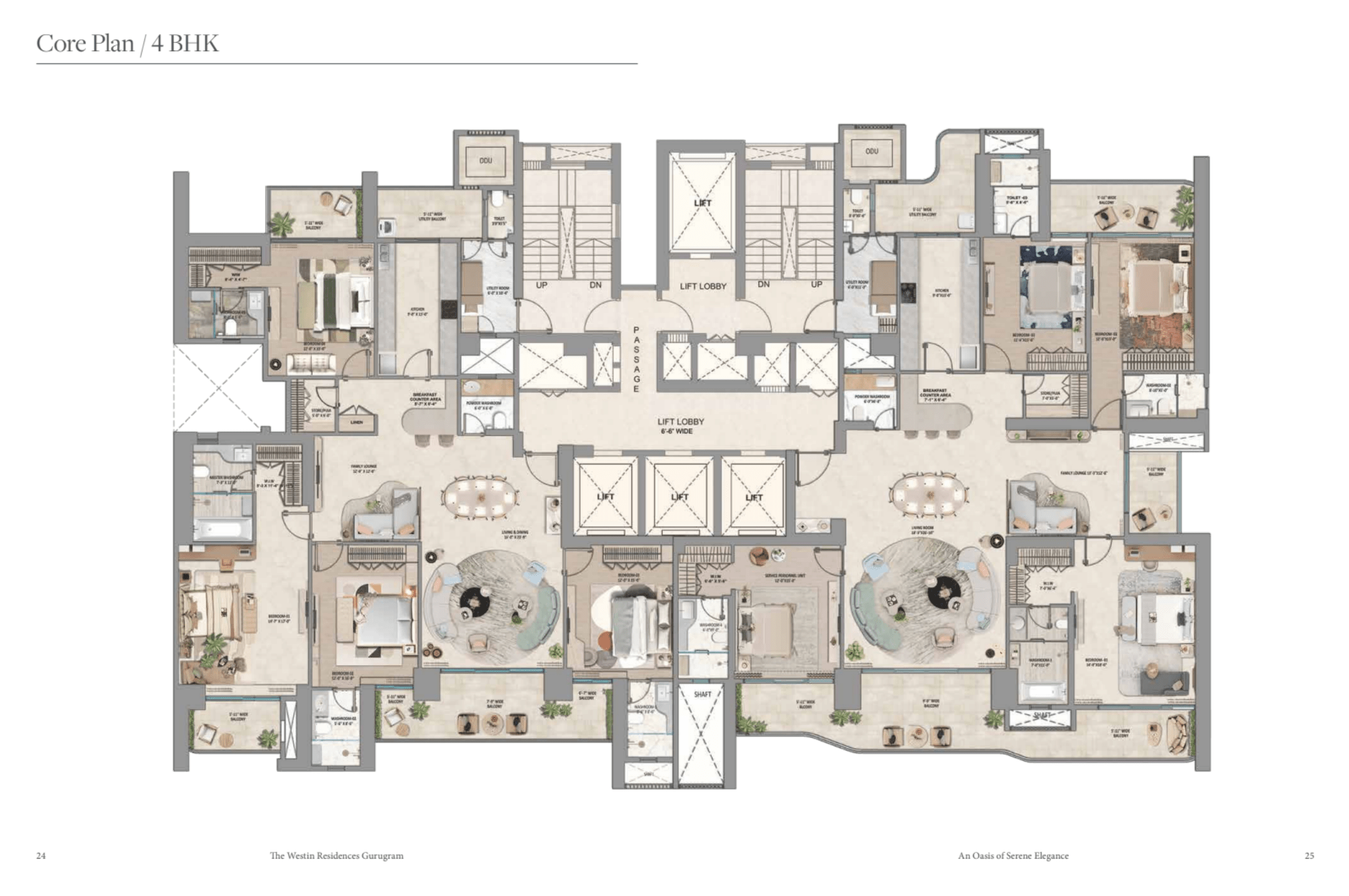 Whiteland The Westin Residences 4BHK Core-min