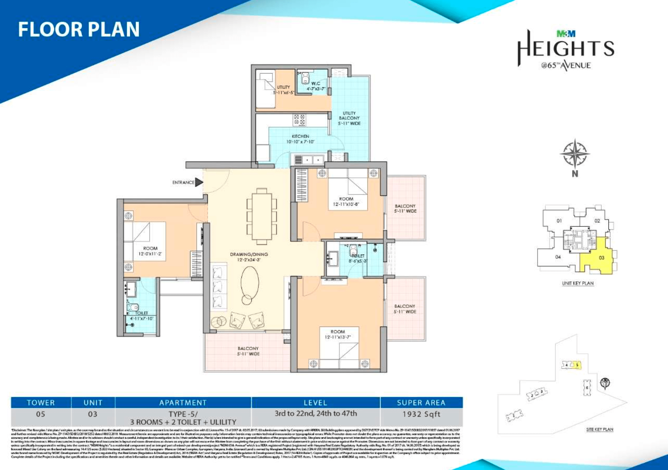 m3m heights floor plan-min