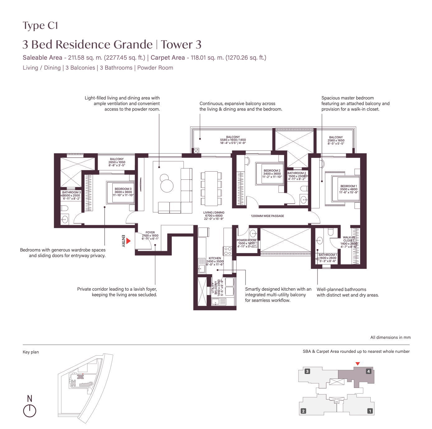 Tower 3 3BHK Tower C1