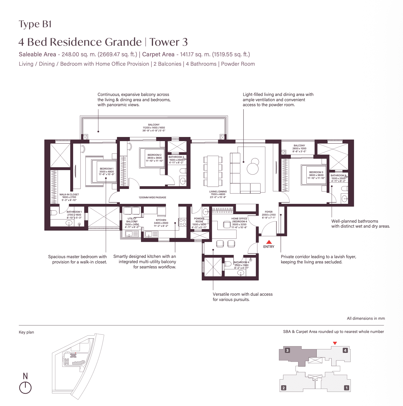 Tower 3 4BHK Type B1